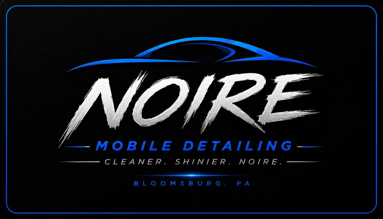 Noire Mobile Detailing logo, Cleaner. Shinier. Noire.